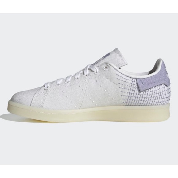 Adidas Stan Smith PrimeBlue Shoes Cloud White/Dust Purple NIB SZ 9.5 - Picture 5 of 15